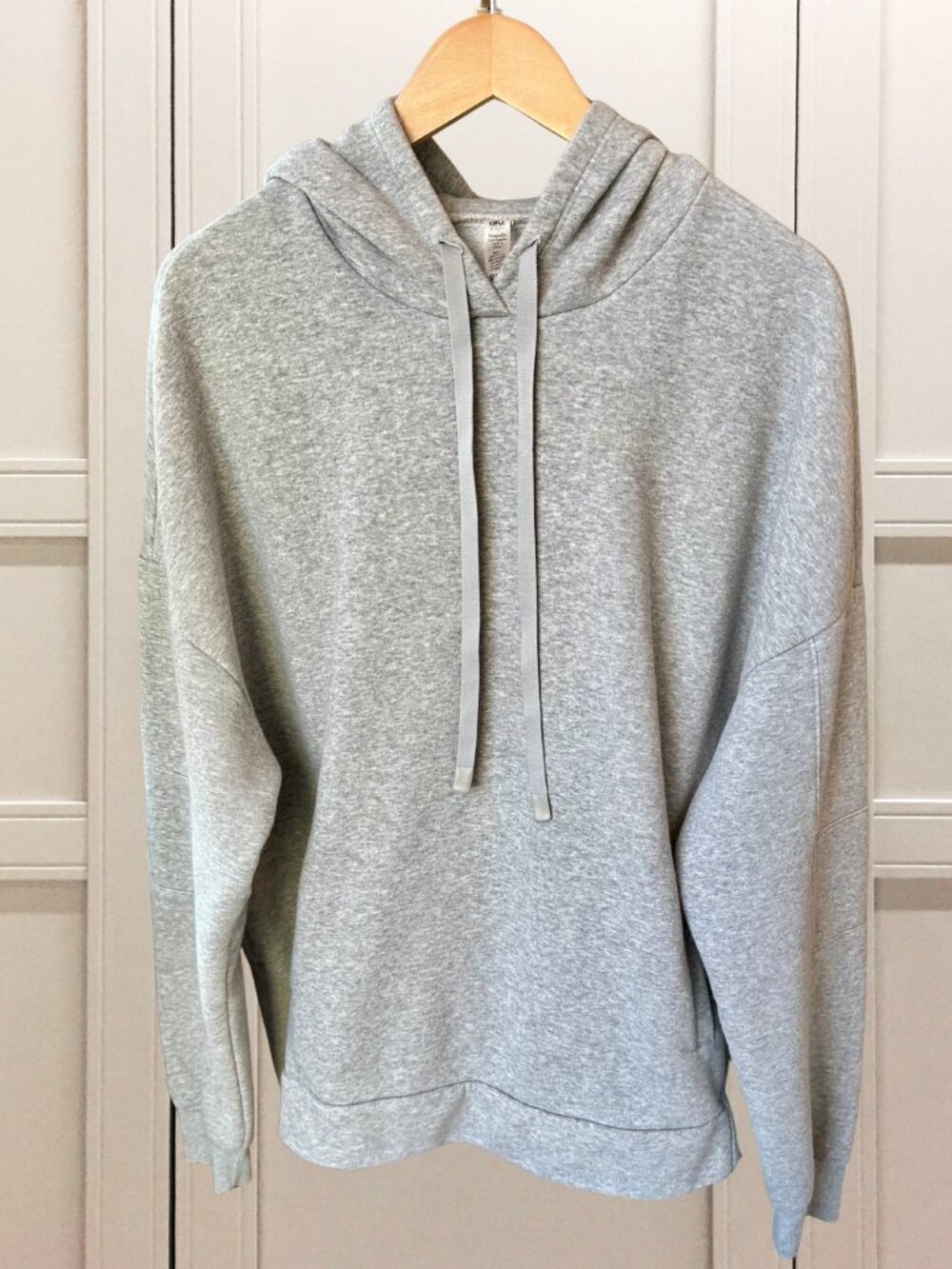 Alo Yoga Interval Hoodie Dove Grey Heather Gray L Fleece Pullover